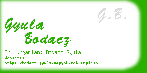 gyula bodacz business card